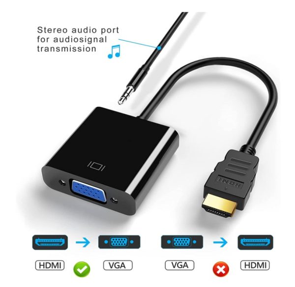 Cable adaptador HDMI a VGA