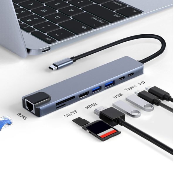Adaptador USB C - 8 en 1